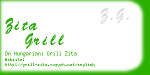 zita grill business card